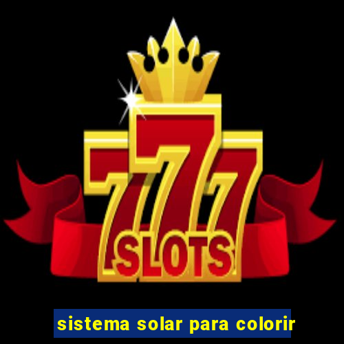 sistema solar para colorir